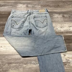 2000s Levis Silver Tab Faded Light Wash Blue Mens 35x30 Skater Bootcut Jeans Y2K